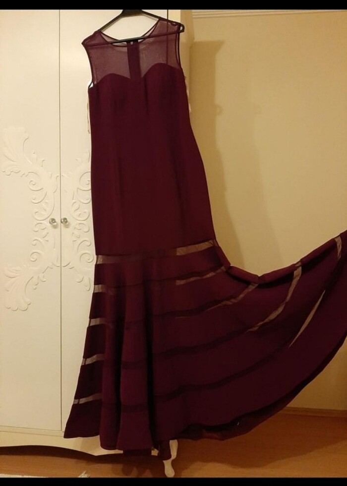 Bordo abiye  - Görsel 3