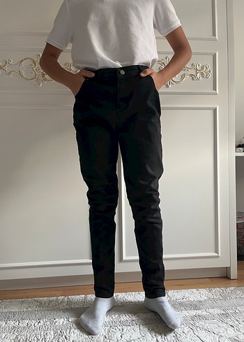 Diğer Erkek çocuk Siyah Bol Kesim Denim Pantolon