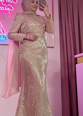 Satılık Tesettür abiye 2 defa giyildi arkası ipli 36.42 bedene - Görsel 2