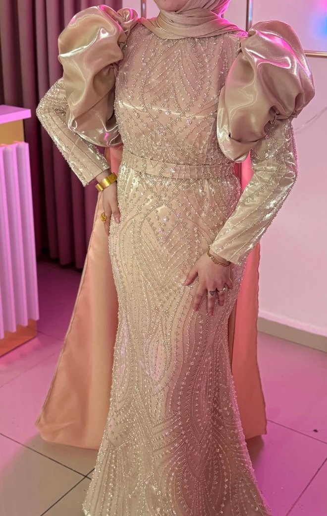 Satılık Tesettür abiye 2 defa giyildi arkası ipli 36.42 bedene - Görsel 3