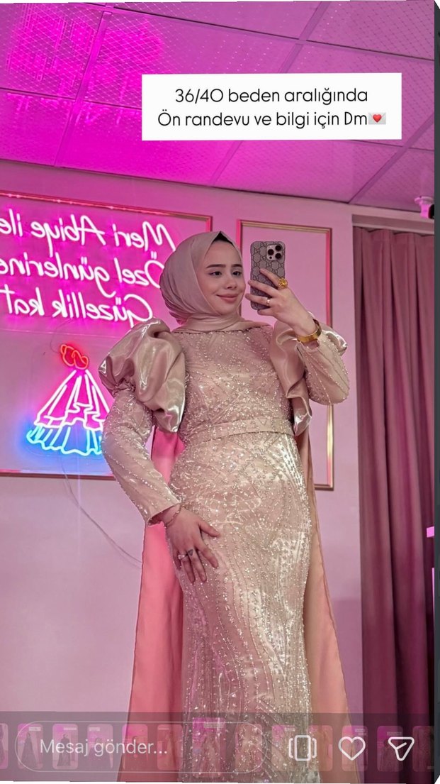 Satılık Tesettür abiye 2 defa giyildi arkası ipli 36.42 bedene - Görsel 4