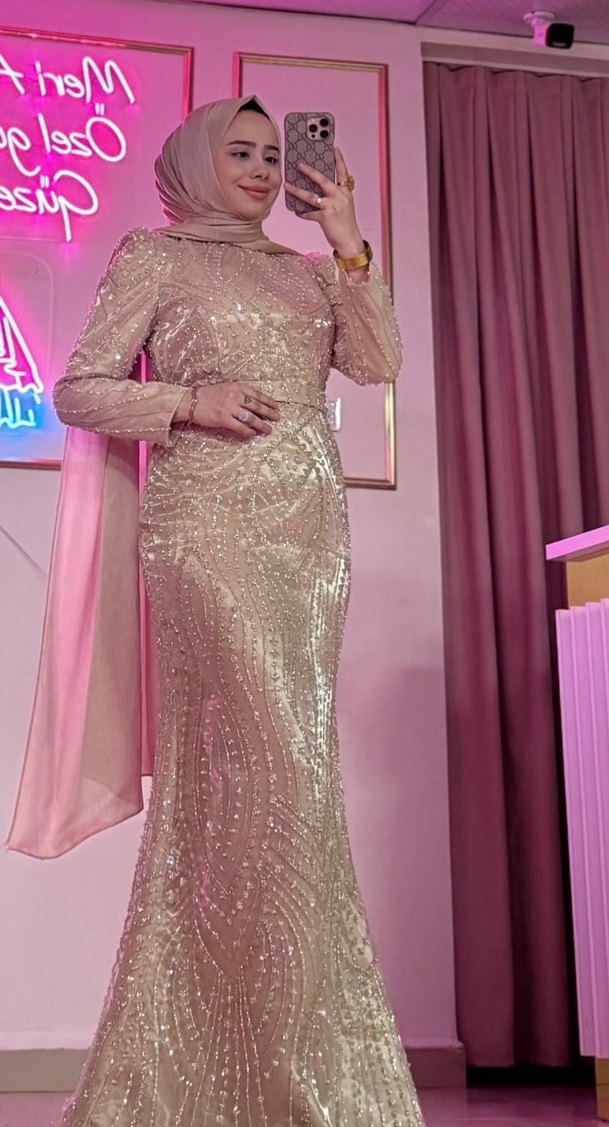 Satılık Tesettür abiye 2 defa giyildi arkası ipli 36.42 bedene - Görsel 2