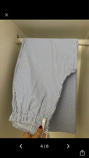 xs Beden mavi Renk Stradivarius poplin pantolon