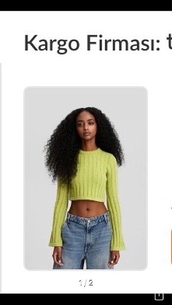 Bershka crop fit kazak