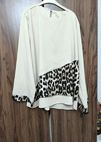 Leopar Desenli Kuşaklı  Bluz ve ETEK - Görsel 2