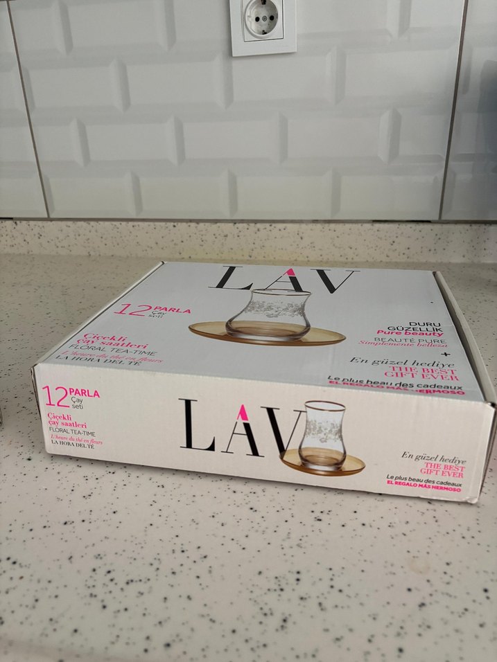 Bej Detaylı 6'lı Çay Seti 12 parça - Görsel 4