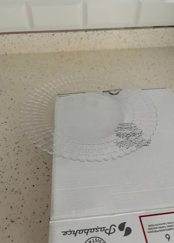 Paşabahçe 6 Parça Cam Tabak Seti pasta tabağı - Görsel 2