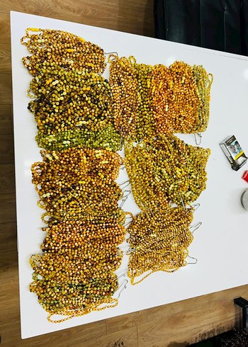 Damla kehribar bebek kolyeler - Görsel 14