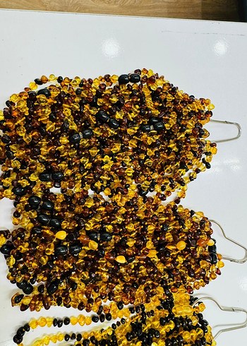 Damla kehribar bebek kolyeler - Görsel 2