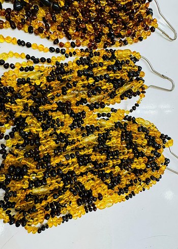 Damla kehribar bebek kolyeler - Görsel 3