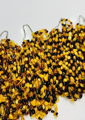 Damla kehribar bebek kolyeler - Görsel 12