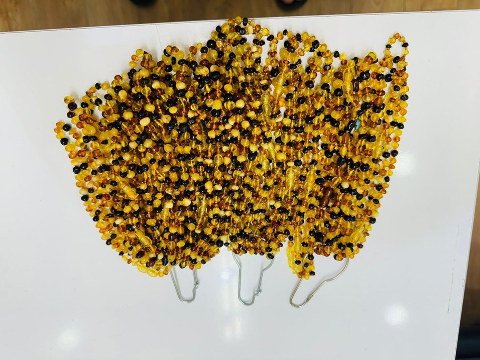 Damla kehribar bebek kolyeler - Görsel 4