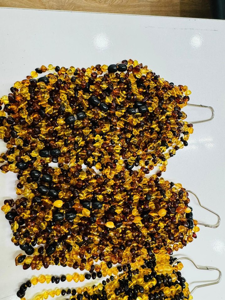 Damla kehribar bebek kolyeler - Görsel 2