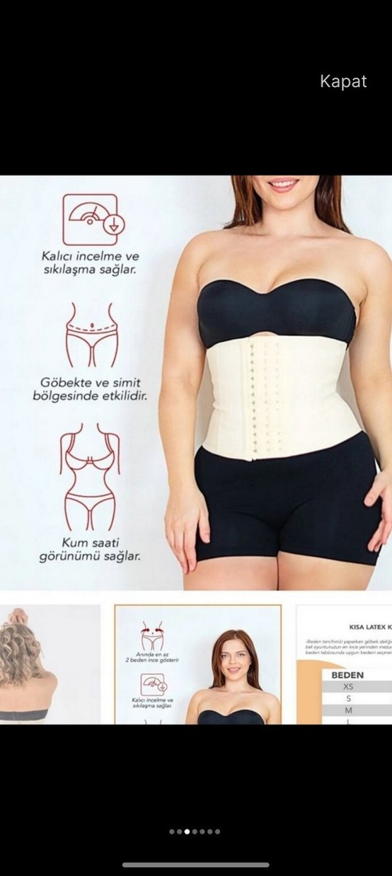 YAMUNA MARKA Dikişsiz Hemşire Korsesi. lateks korse - Görsel 3