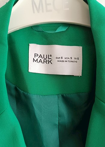 Paulmark Paul Mark Yesil Blazer Ceket