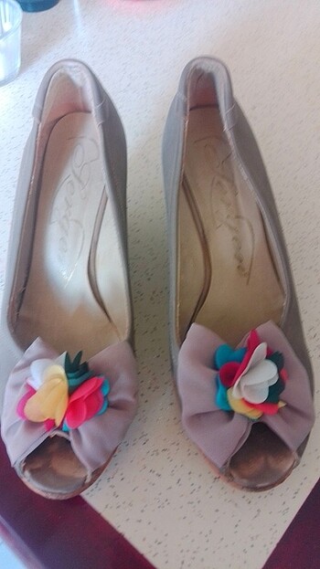 Doldu topuk ayakkabı 39 numara - Görsel 2