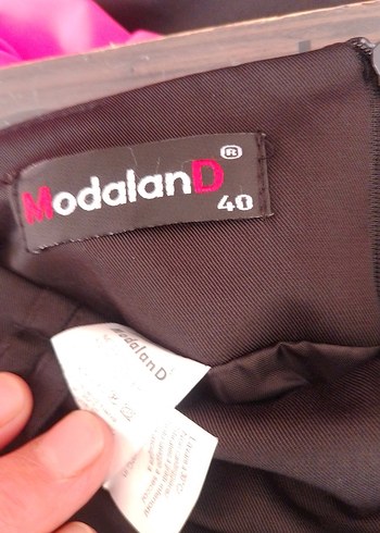 40 Beden siyah Drapeli Midi Kalem Etek