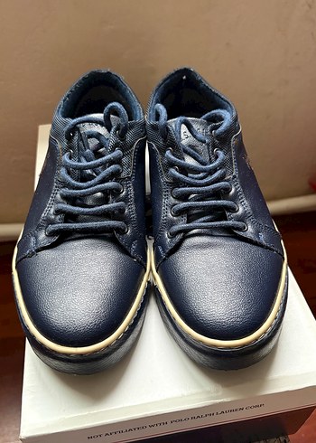 U.S Polo Assn. Lacivert Deri Sneaker