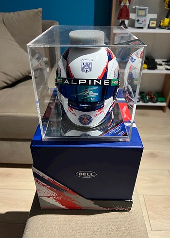 Pierre Gasly PSG 1/2 imzalı bell helmet - Görsel 2