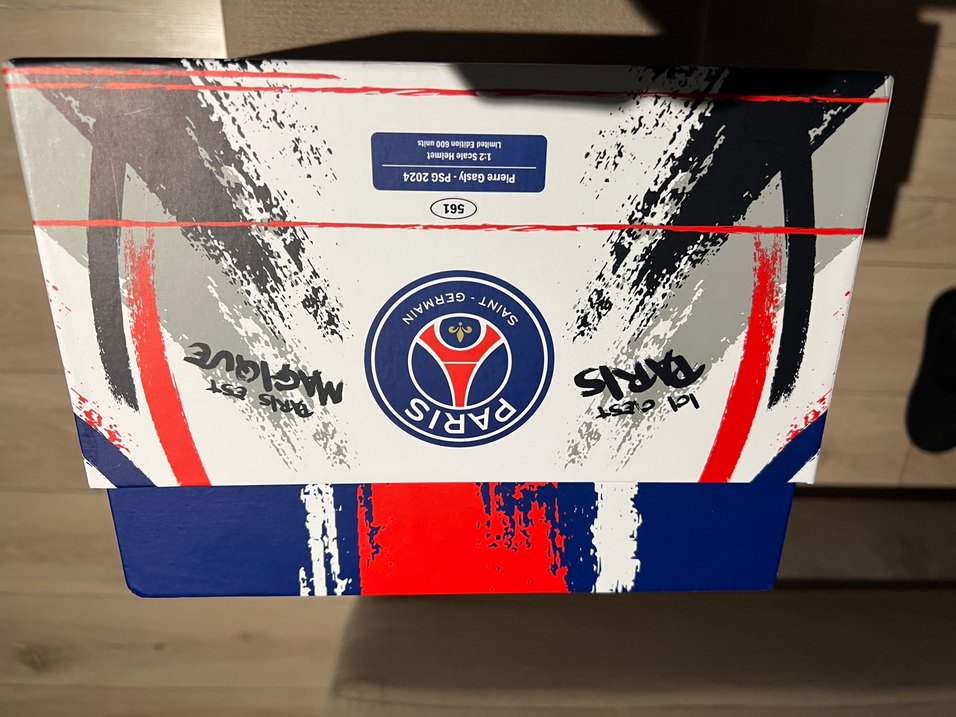 Pierre Gasly PSG 1/2 imzalı bell helmet - Görsel 5