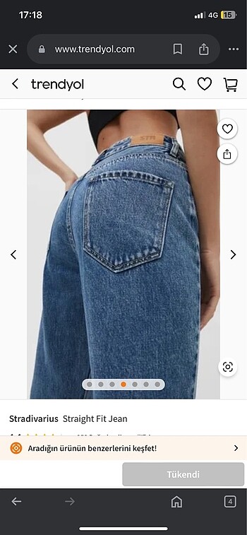 44 Beden Stradivarius jean 44 beden