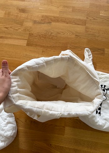 Zürafa desenli 3 boy oyuncak eşya kirli sepeti - Görsel 2