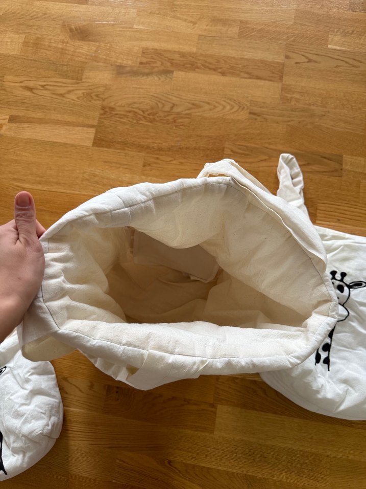 Zürafa desenli 3 boy oyuncak eşya kirli sepeti - Görsel 2