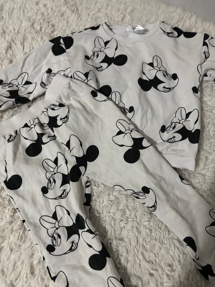 LCW baby minnie mouse baskılı bebek sweatshirt ve eşofman altı - Görsel 4