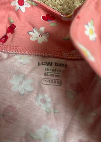 LCW Pembe Çiçek Desenli Uzun kız bebek Pijama Takımı - Görsel 4