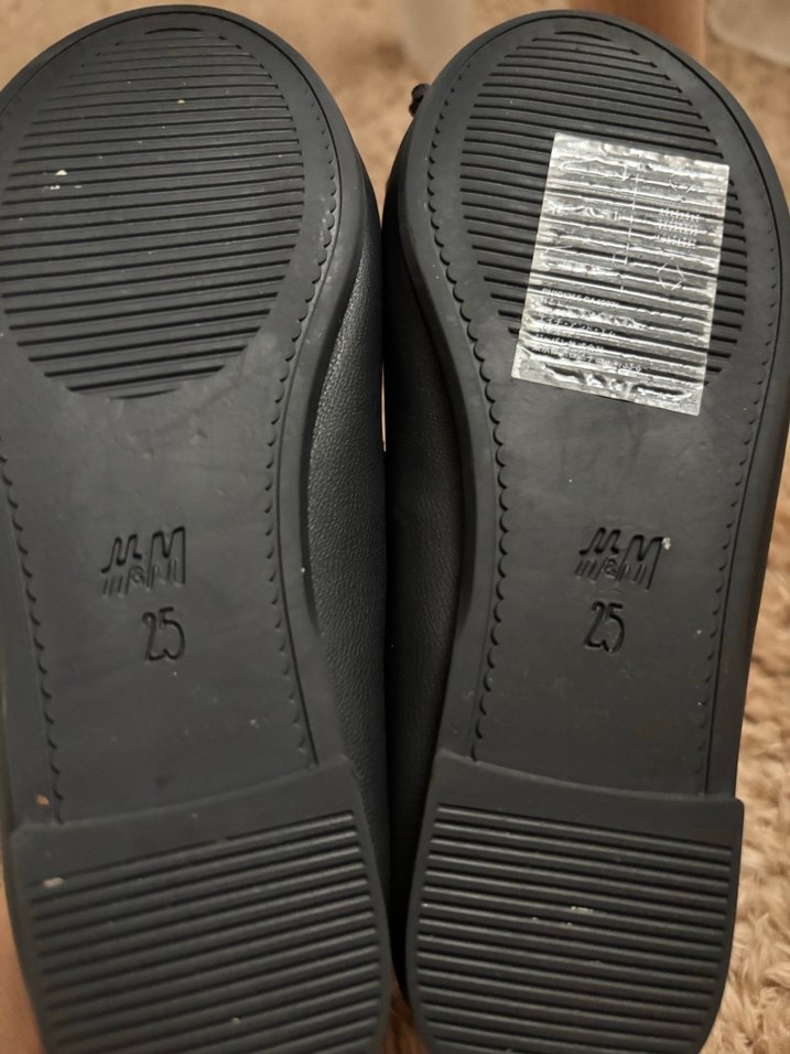 H&M Kız Çocuk Siyah kurdeleli Babet Ayakkabı - Görsel 3