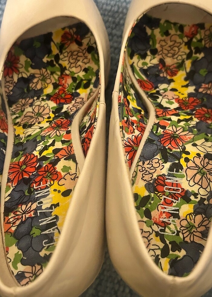 Bej rengi rugan topuklu ayakkabı - Görsel 4