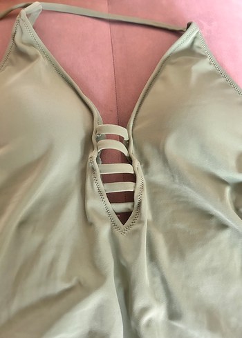 Koton Bej Strappy Midi Kadın Mayo