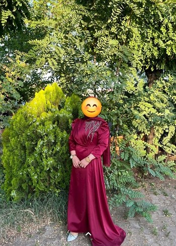 Bordo Uzun Drapeli Bohem Abiye