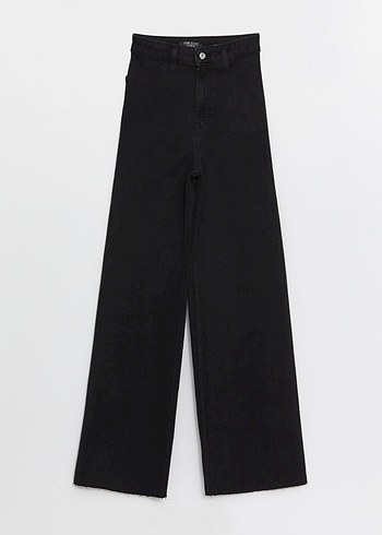 Siyah Midi Kadın Denim Pantolon