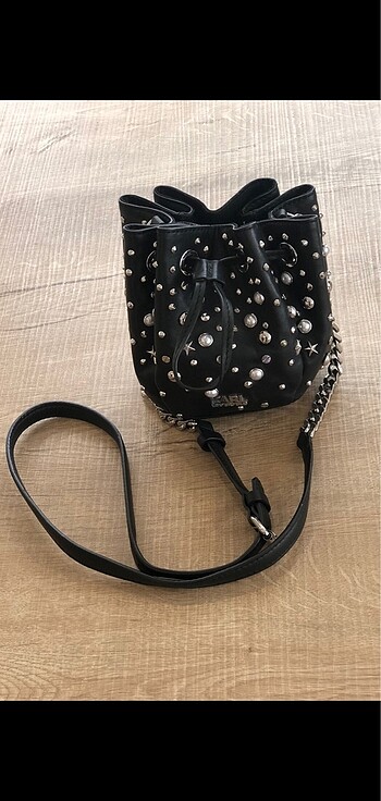 Karl Lagerfeld Taşlı Mini Kese Çanta - Görsel 4