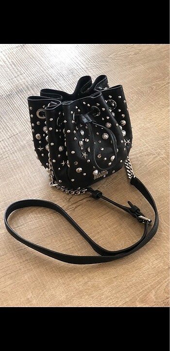 Karl Lagerfeld Taşlı Mini Kese Çanta - Görsel 3