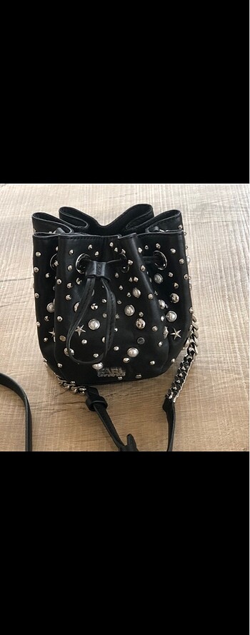 Karl Lagerfeld Taşlı Mini Kese Çanta - Görsel 6