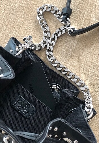 Karl Lagerfeld Taşlı Mini Kese Çanta - Görsel 8