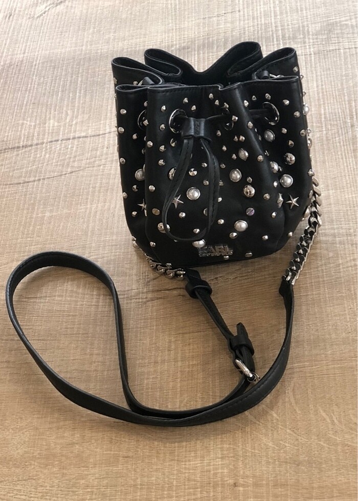Karl Lagerfeld Taşlı Mini Kese Çanta - Görsel 4