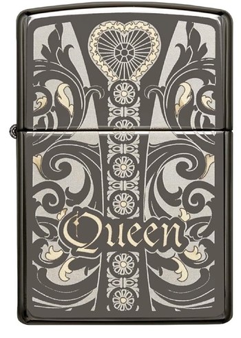 Zippo Queen Desenli Metal Çakmak - Görsel 2