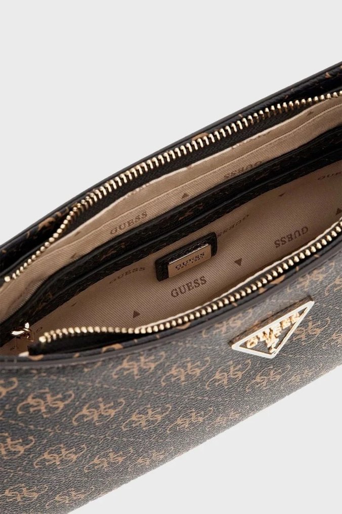 Guess Kahverengi Desenli Omuz Çantası - Görsel 5