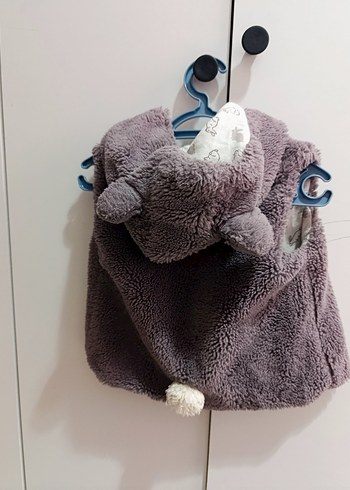 Kız Çocuk Gri Kürklü Yelek - Görsel 3