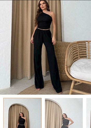 Kadın Siyah Regular Fit Kumaş Pantolon