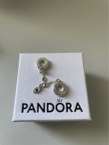 Pandora Üç Mavi Taşlı Güvenlik Zinciri