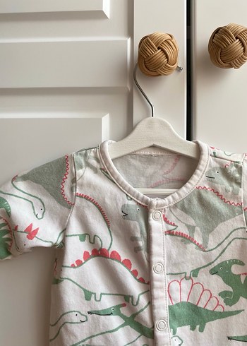 Hm Bebek Erkek Dinozor Baskılı Kısa Kollu Tulum - Görsel 2