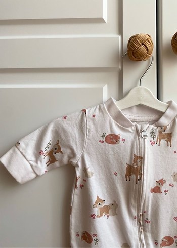 Hm 2'li Pamuklu Bebek Tulum Pijama - Fermuarlı - Görsel 8