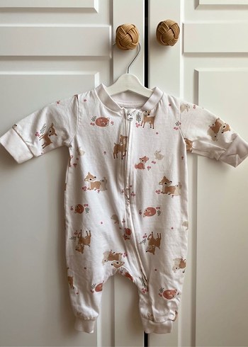 Hm 2'li Pamuklu Bebek Tulum Pijama - Fermuarlı - Görsel 6