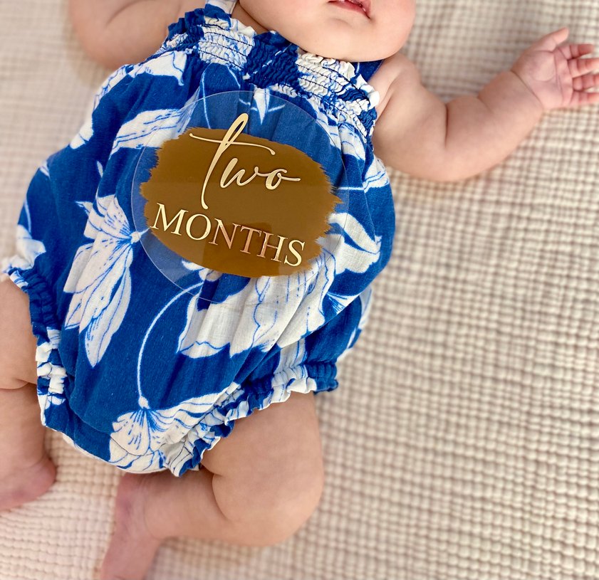 GAP Mavi Desenli Bebek Kız Tulum ve Şapka - Görsel 3