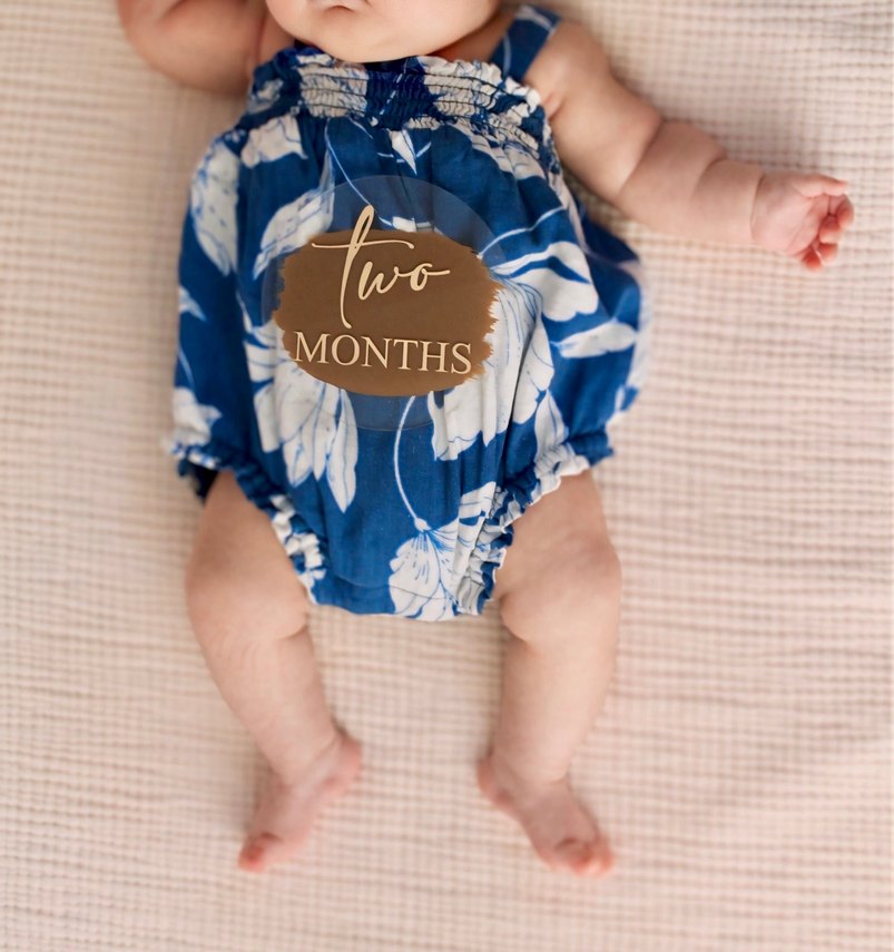 GAP Mavi Desenli Bebek Kız Tulum ve Şapka - Görsel 4