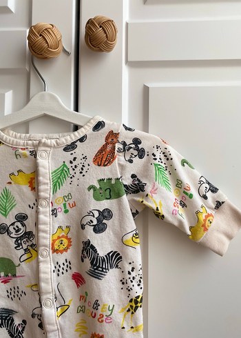 Hm Renkli Desenli Uzun Kollu Bebek Tulum - Görsel 2